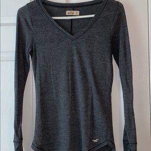 Basic Gray Long Sleeve Top